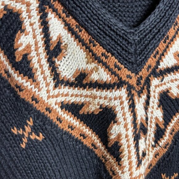 Vintage Campagnie Internationale Express Fair Isle Sweater Women Sz Medium Ramie - Picture 5 of 15